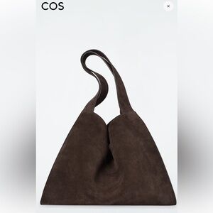 COS Brown Suede ALCOVE TOTE BAG